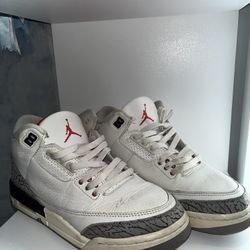 Nike Air Jordan 3 Retro (GS) sneakers in the White/Metallic Copper colorway. 