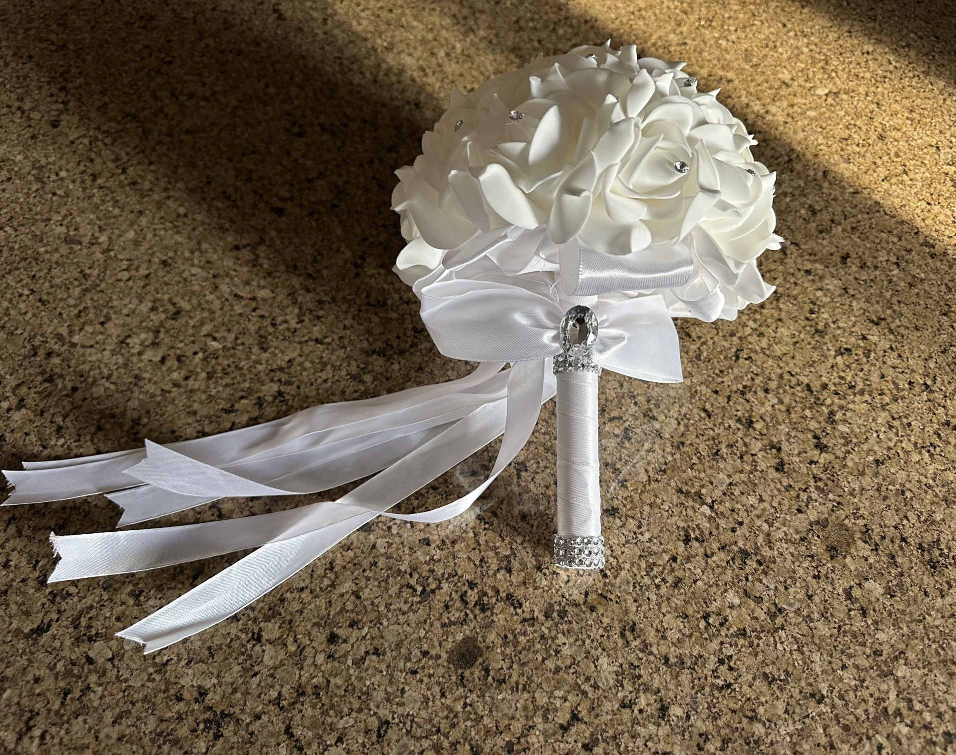 Faux White Wedding Bouquet 