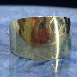 $1250 Yellow Gold Statement Band Ring 