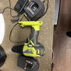 Ryobi Drill, Battery And Charger