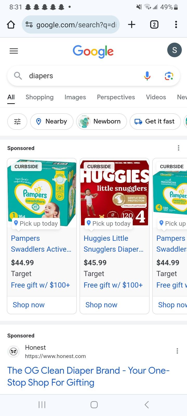 Huggies And Pampers Diapers All Sizes 