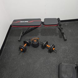 Workout Bench And Bells