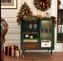 Bar cabinet w/ fluted glass