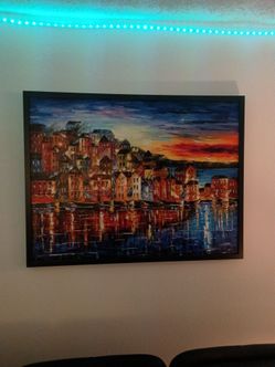 Original afremov painting with certificate of authenticity