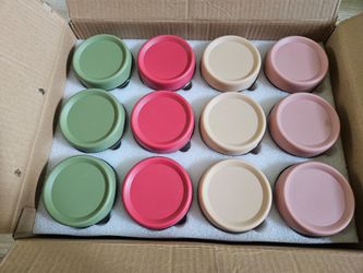 12 Pack Overnight Oats Containers with Lids, 16oz Glass Mason Jars with Airtight Lids