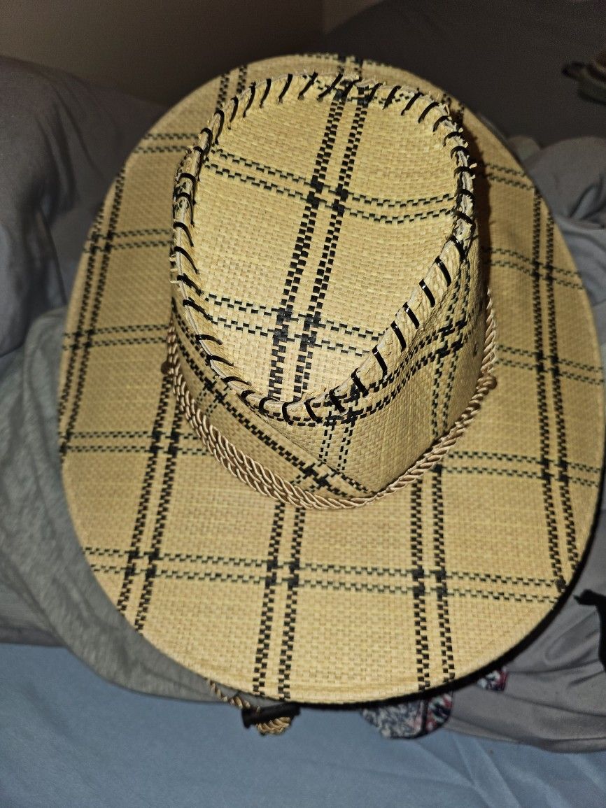 Unisex Cowboy Cowgirl Hat Fedora Straw Hat Mens Womens 