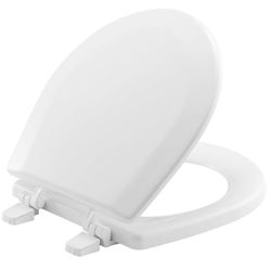Bemis TC50TTA 000 MARINE Toilet Seat, Durable Enameled Wood, 14.88" L x 13" W, White, 1 Pack