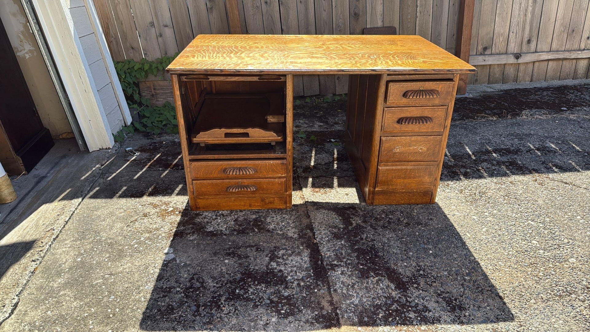 Antique 1902 Oak Desk