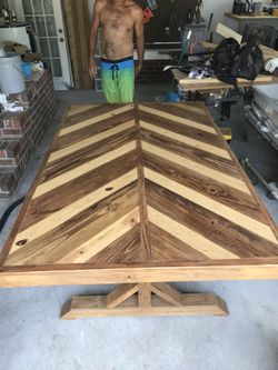 Handmade wooden table