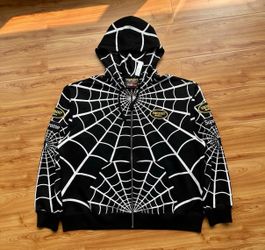 Supreme x Vanson Leathers Spider Web Zip-Up Hoodie 🕷️