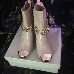 Ankle Boots Beige  Sized 10