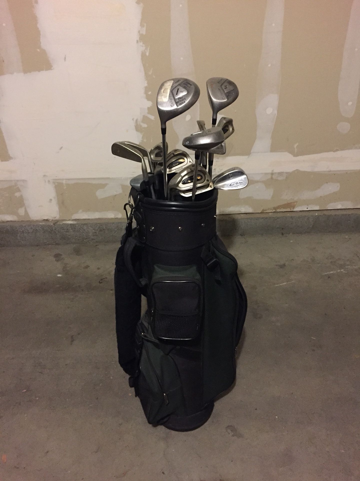 LEFT handed golf clubs + bag