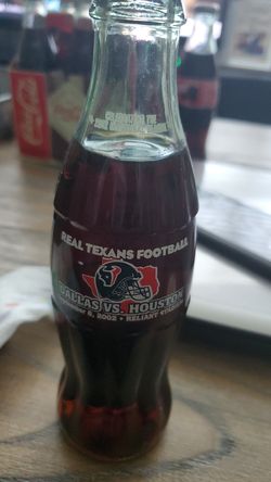 Coca Cola 8 oz Commemorative Bottle 2002 Houston Texans Inaugural Season