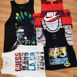 5 Tank Top Bundle Large T-Shirt Nike MTV Beavis & Butthead Guess Summer Pool