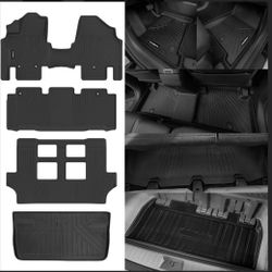 Floor Mats for 2011-2017 Honda Odyssey- All Weather Custom Fit for Honda Odyssey Floor Mats Cargo Mats Liners Floor Liner Set Waterproof 