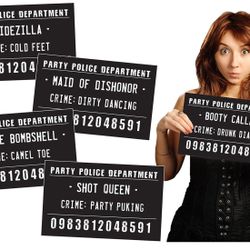 Funny Mugshot Signs (Black & White) 