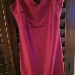 Cocktail Red Dress Satin