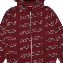 Supreme Repeat Zip Up Hoodie