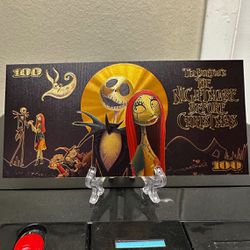 24k Gold Foil Plated Nightmare Before Christmas Banknote