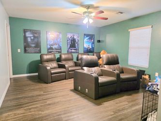 Recliner chairs movie set