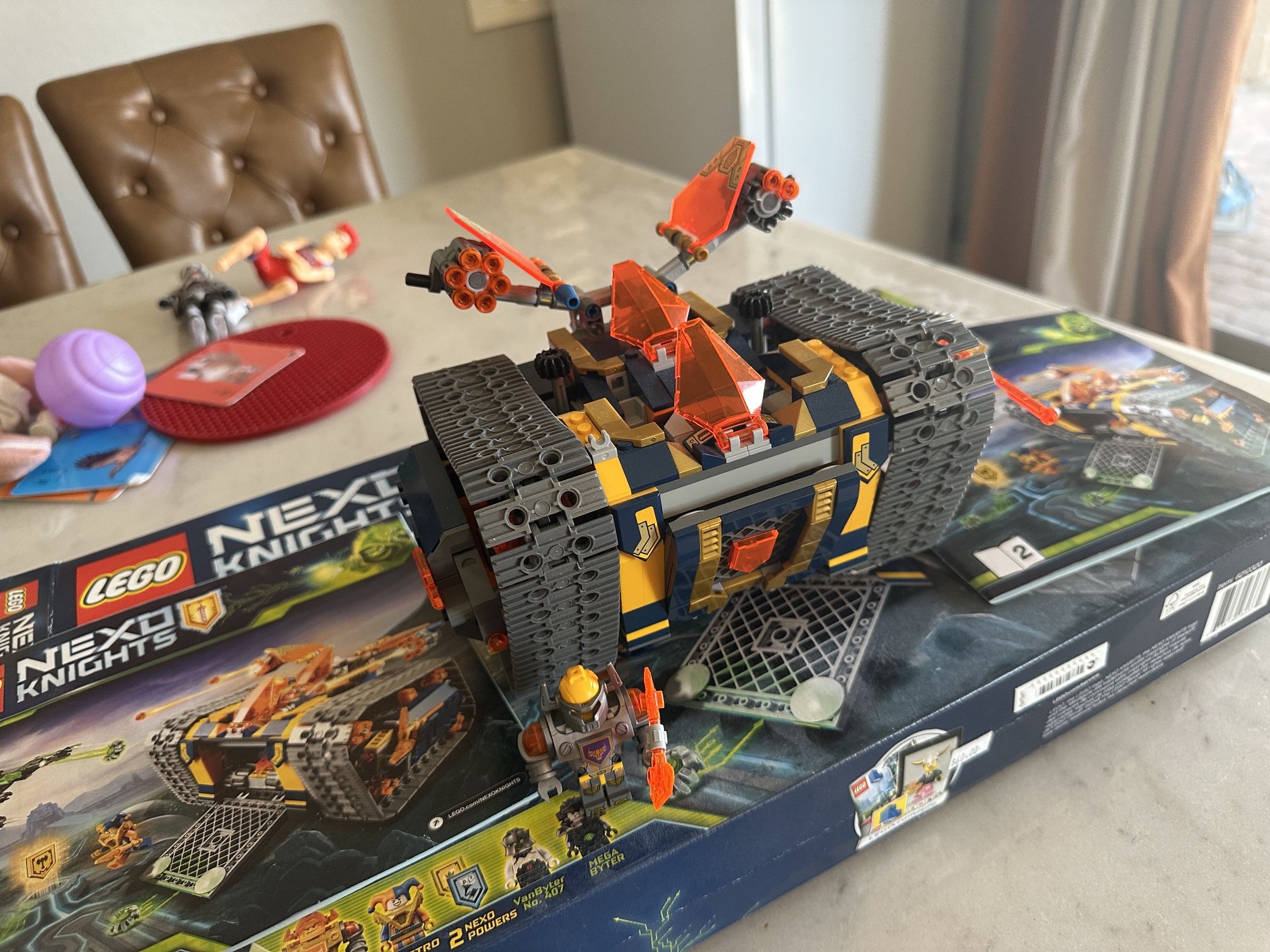 Axl’s Rolling Arsenal From LEGO NexoKnights- With Box And Instructions- No Minifigures Included