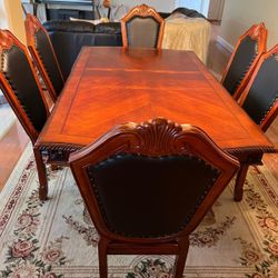 7 piece Cherry Wood Dining Set