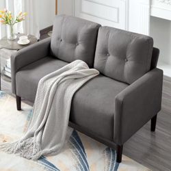 51.2" Loveseat Sofa, Small Couch For Small Space,Dark Gray