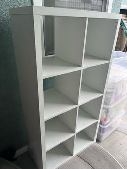 IKEA white storage 8 cube used