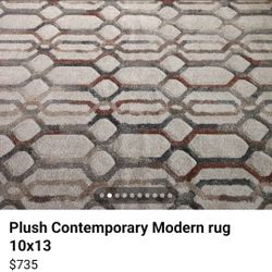 Plush Contemporary Modern rug 10x13