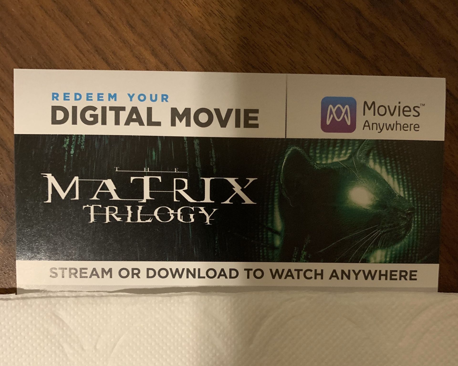 The Matrix Trilogy 4K UHD *DIGITAL CODE* The Matrix / The Matrix Reloaded /The Matrix Revolutions
