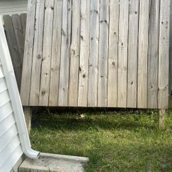 Fence Panel Section  Wood With 4x4 