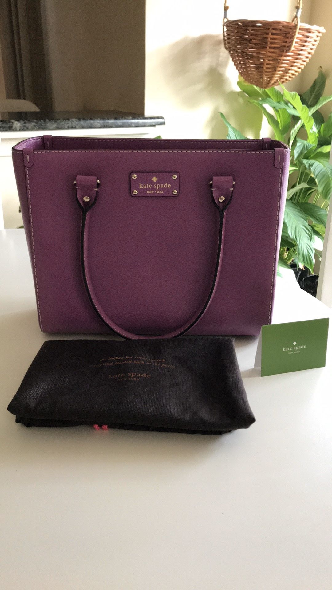 Purple Leather Kate Spade Bag
