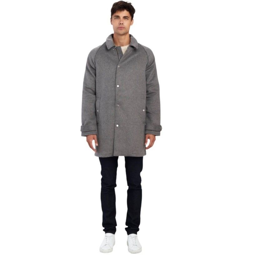 BLDWN Men's Brandet Wool Coat Grey Two Size Available S&M