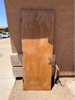 Brown Solid Wood Front Door - 29.75” x 79.5”