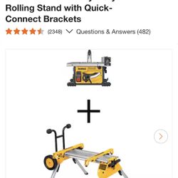DeWalt Tablesaw  And Rolling Stand