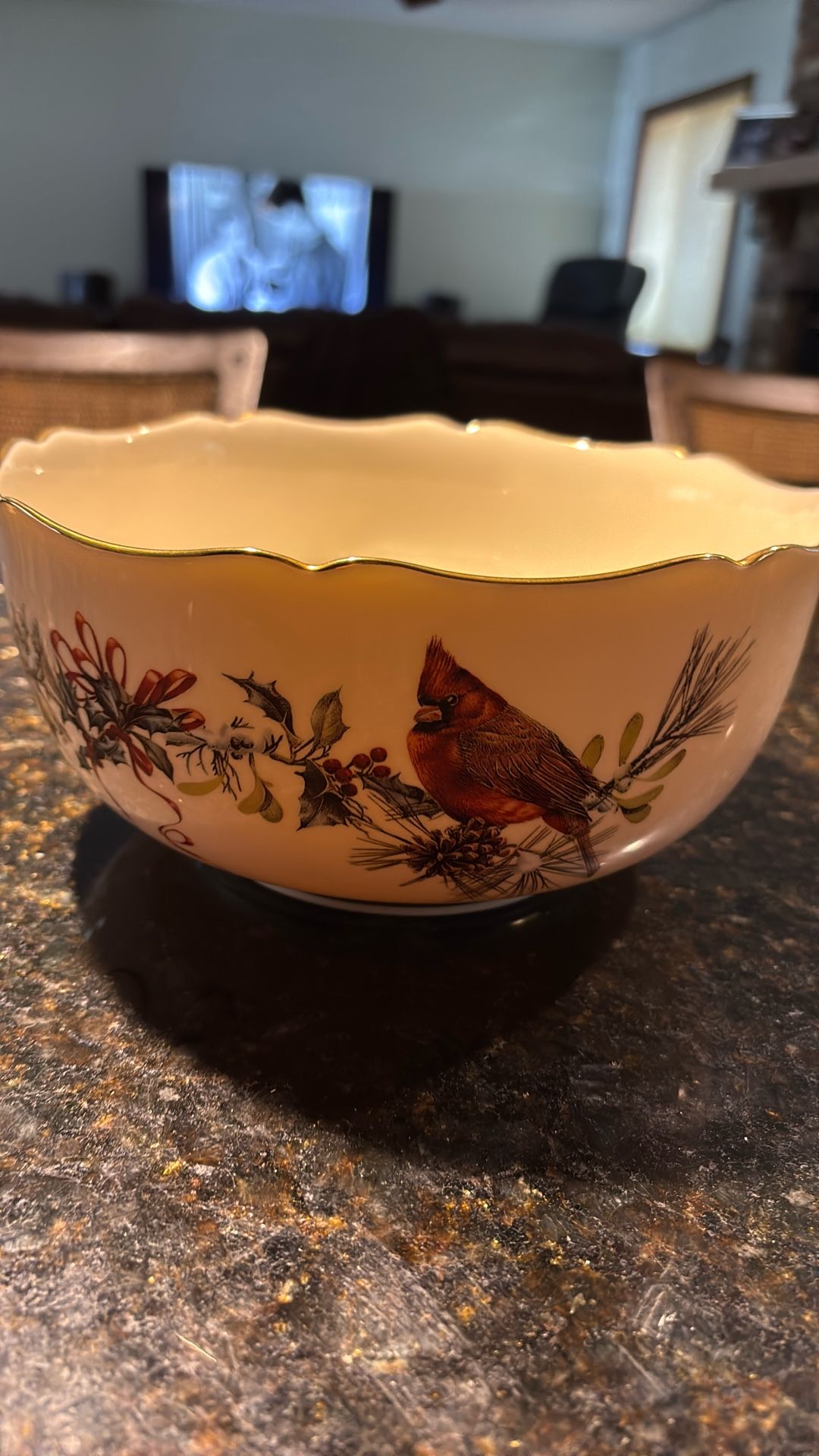 LENOX 1996 Winter GREETING S BOWL
