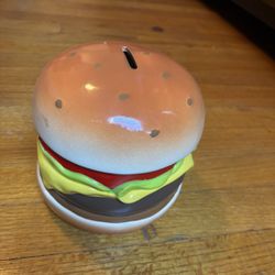 Hamburger piggy bank 