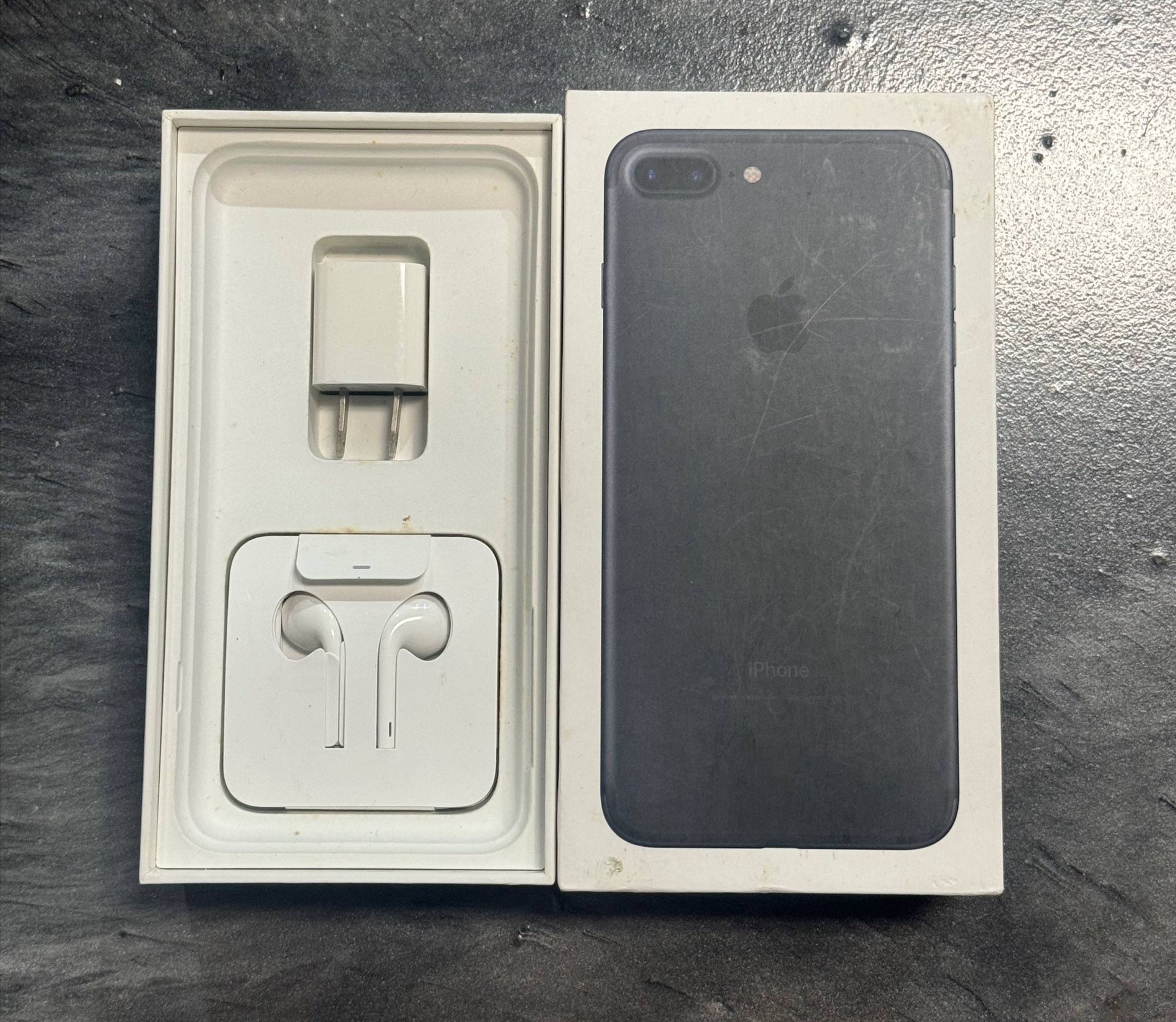 Apple iPhone 7 Plus 128GB Black (Empty) Display Box Genuine Apple Headphones Socket