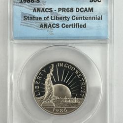 3 HALF DOLLARS FOR SALE. 2 ARE PCGS GRADED. 1 IS ANACS GRADED. READ DESCRIPTION FOR INFO ON COINS.