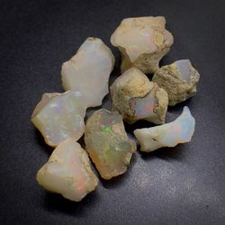 Rainbow Colored Ethiopian Welo Rough Raw Loose Uncut Opal Parcel