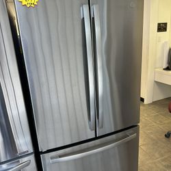 3 Doors Stainless Steel GE Refrigerator With Icemaker