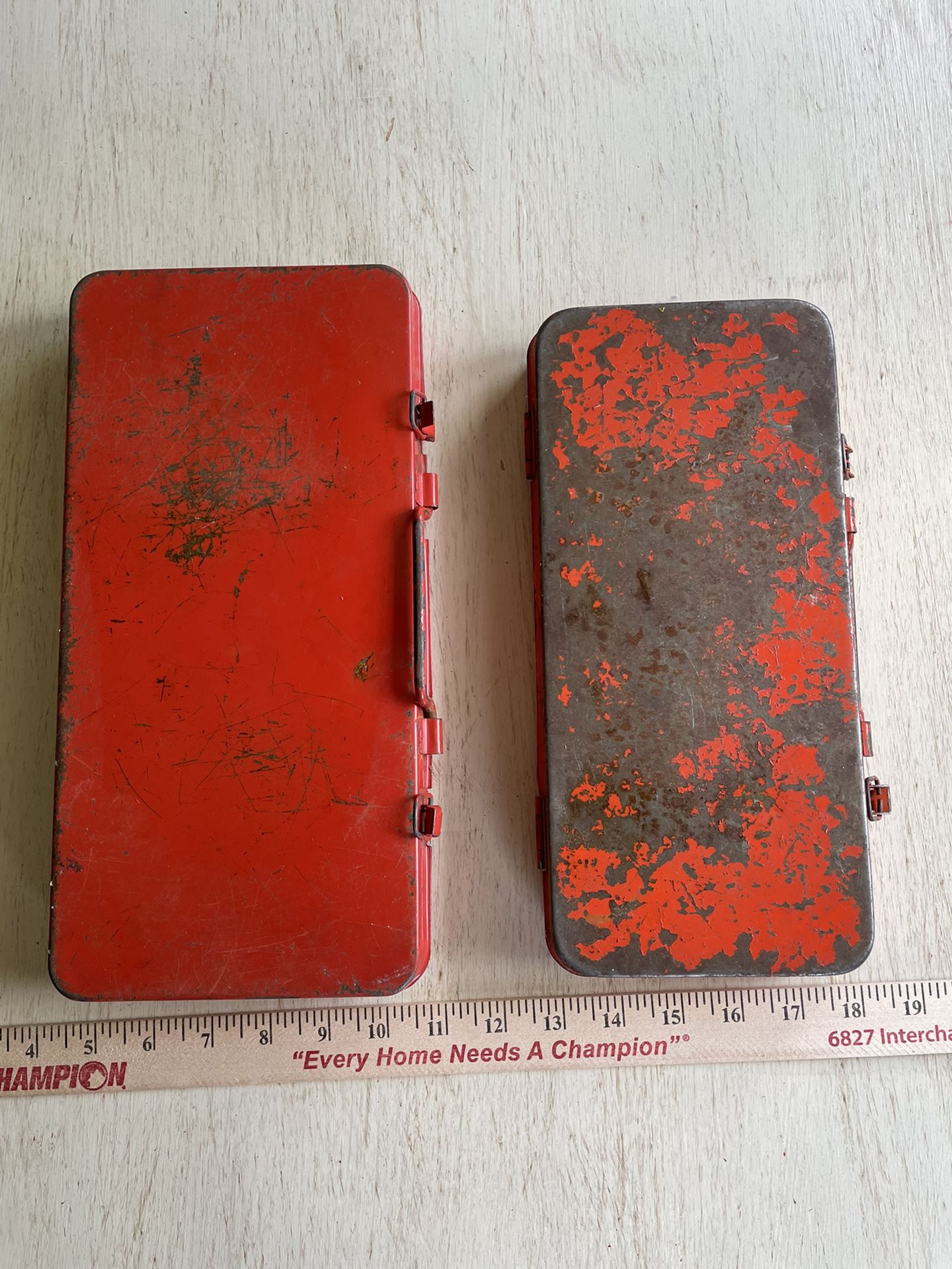 2 Vintage metal Sprocket Cases