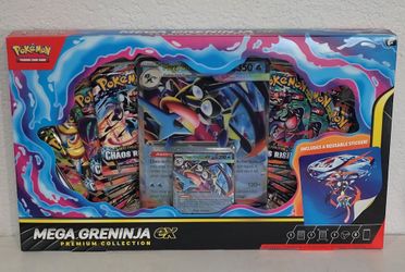 Pokémon Mega Greninja EX Premium Collection Box Contains 8 Chaos Rising Boosters