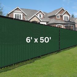 6 x 50 Privacy Screen - 6x50 Fence Screen - Green