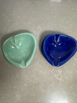 Ceramic Leaf-Shaped Trinket Dishes Set of 2