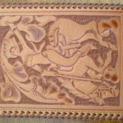 Hand Tooled Leather Wallet Cowgirl Western Bifold Billfold 