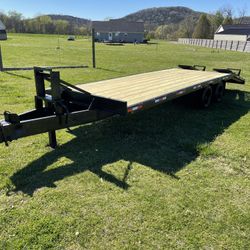 12 Ton Overdeck Pentil Hitch Dually Trailer - Heavy Duty Hauler!