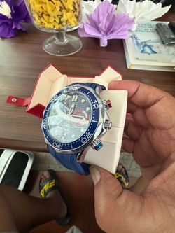 Omega Seamaster 44mm Men Watch Stainless Steel Ocean Blue