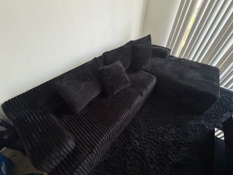 Black boneless couch