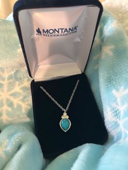 Montana silversmiths iceberg turquoise necklace